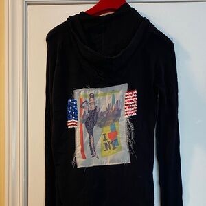 Twin-Set Made in Italy Full Zip Sequin Stretch Hoodie New Never Used